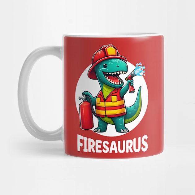 Kawaii Dinosaur Firemen Firesaurus Rex by hippohost